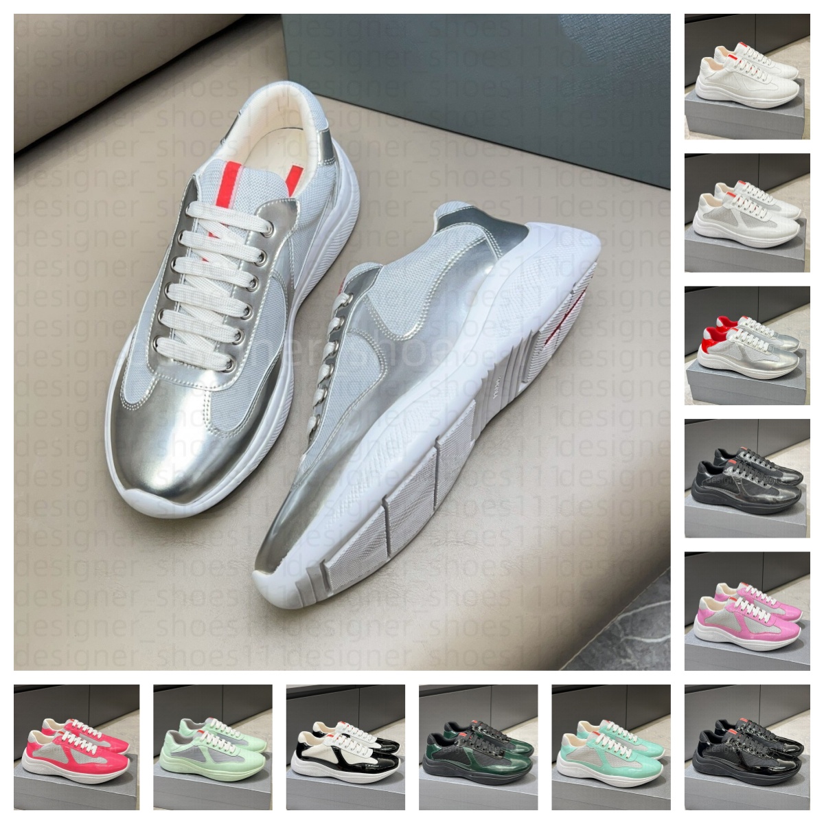 classic women designer sneakers mesh nylon outdoor mens trainers womens casual shoes americas cup patent leather fashion out office sneaker 3548