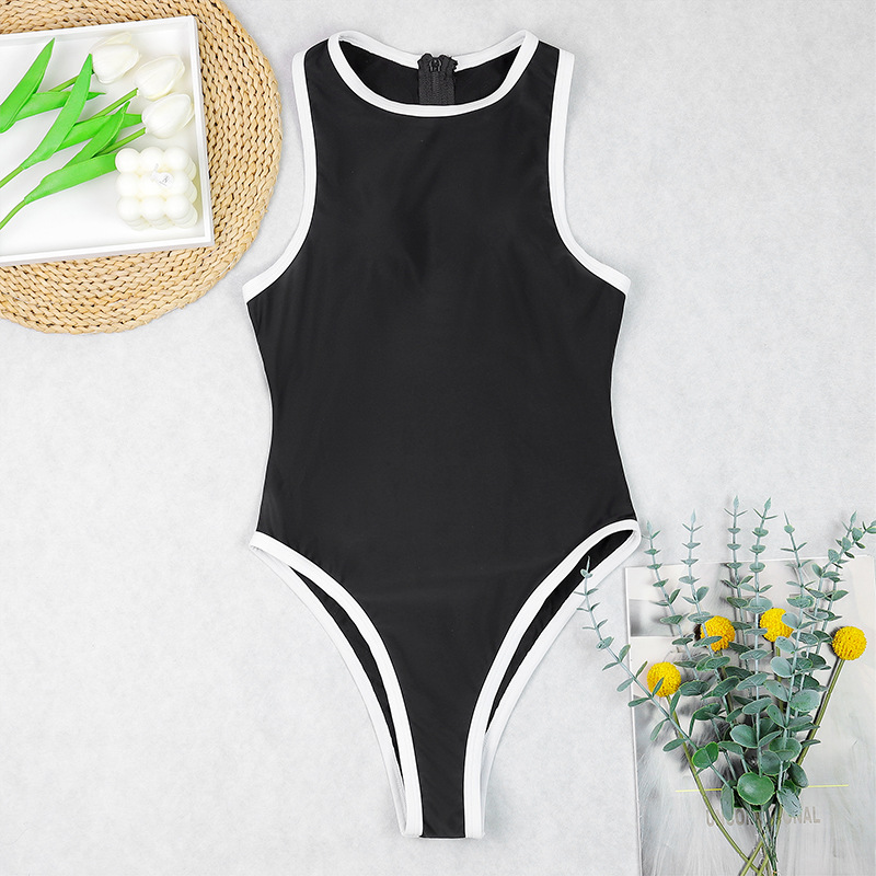 Sexy Women One Piece Swimsuit Female Swimwear 2025 Summer Beach Monokini Bathing Suit Beachwear Patchwork