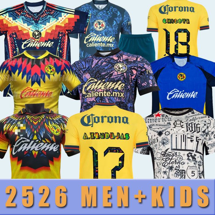 2025 2026 S-4XL Liga MX Club PAC-MAN AmericA Soccer Jerseys 25 26 K.ALVAREZ Training J.QUINONES D.VALDES G.OCHOA GIOVANI FIDALGO A.ZENDEJAS football men