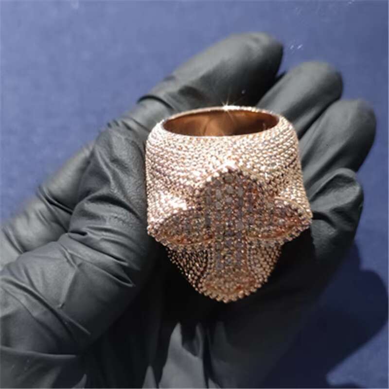 Luxury boutique jewelry ring, pure silver S chilled pyroxene hip-hop ring