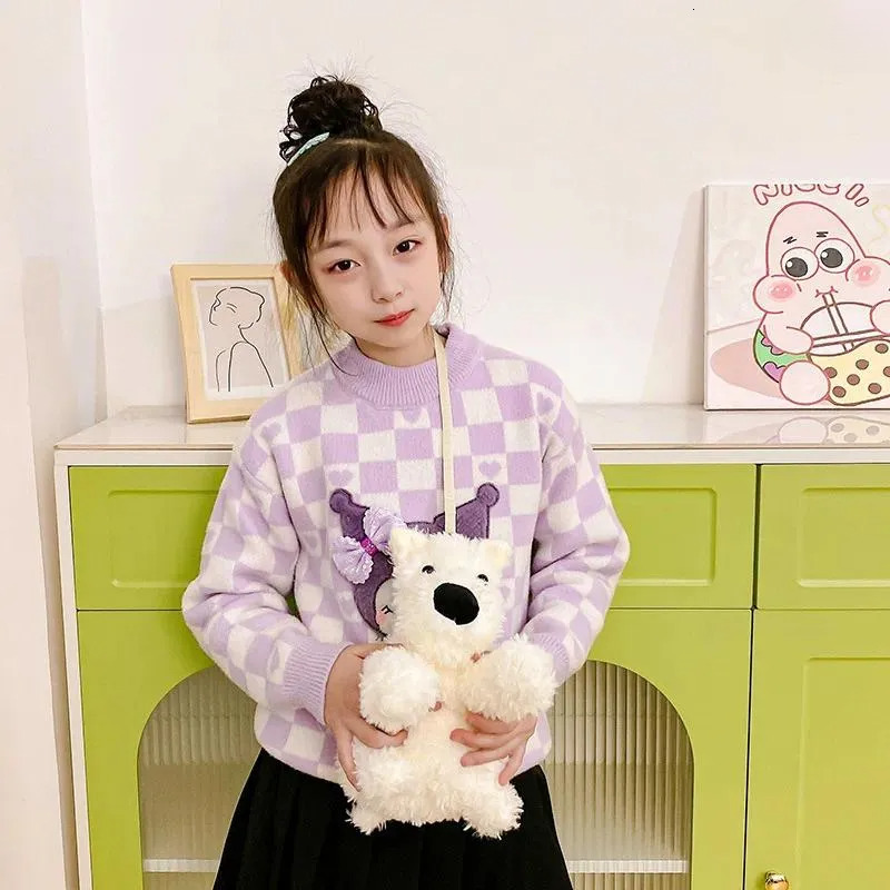 Cute Purses Cartoon Puppy Plush Bag: Girl's Fun Shoulder Bags, Lightweight For Daily Use New Free Delivery Designer Bag