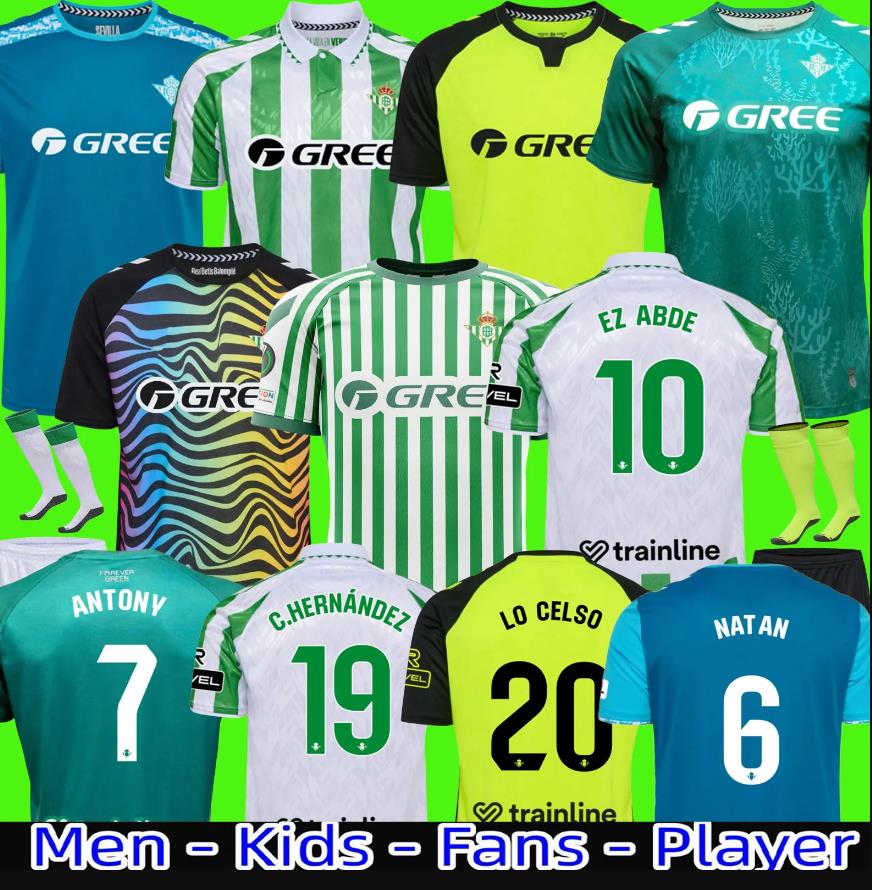 24 25 26 Real BEtiS ISCO Soccer Jerseys 2025 JOAQUIN FEKIR B.IGLESIAS CANALES WILLIAN J Shirt WILLIAM CAMARASA JUANMI VICTOR RUIZ Men Kids Kit Football Shirts Uniform