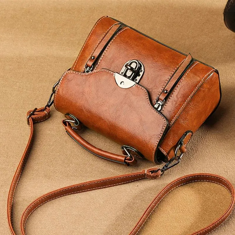 Free Shipping Shoulder Bags Vintage Crossbody Bag For Women PU Leather Small Square Double-zipper Lock Designer Messenge Brands Designer Bag Luxury Ba