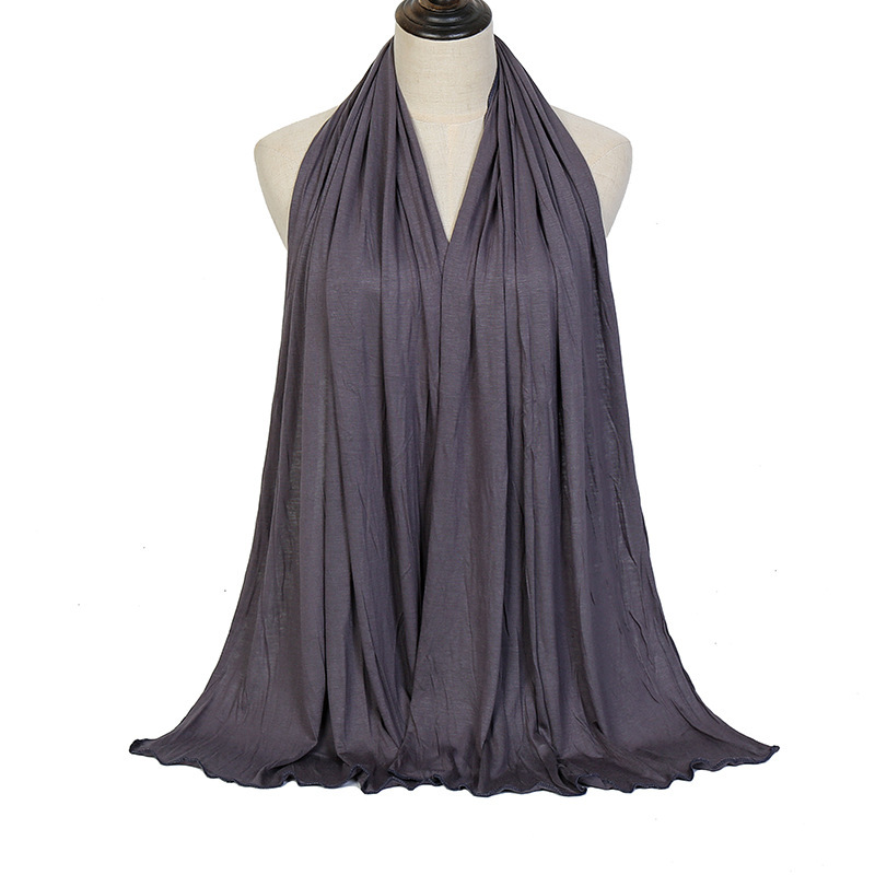 K684 New Modal Mercerized Cotton Soft Women's Long Scarf Solid Color Scarf Elastic Solid Color Silk Scarf