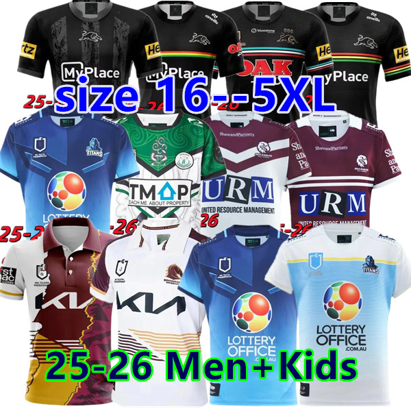 2024 2025 2026 NRL Rugby Training Uniform Warrior Dog Rooster Bad Horse Raider Men's Kids Short Sleeve Sports Jersey - Breathable, Moisture Core - Polyester 0101