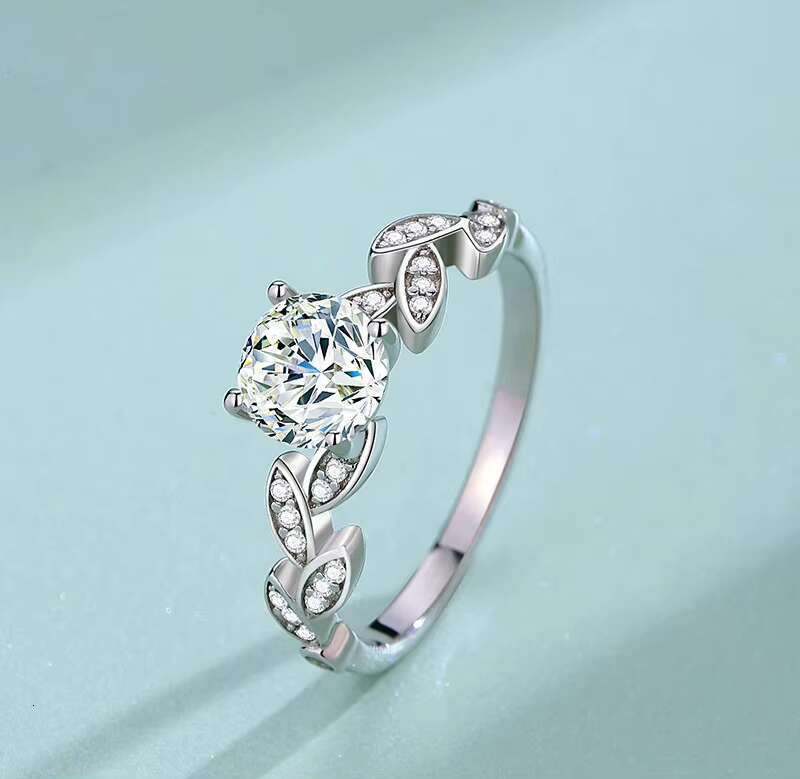 Gra Luxury 1CT Sandstone Women's Engagement Ring, Comes with Pure Silver Broken Branches and Wedding Four Claws