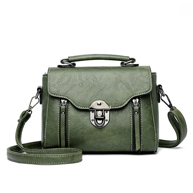Free Shipping Shoulder Bags Vintage Crossbody Bag For Women PU Leather Small Square Double-zipper Lock Designer Messenge Brands Designer Bag Luxury Ba