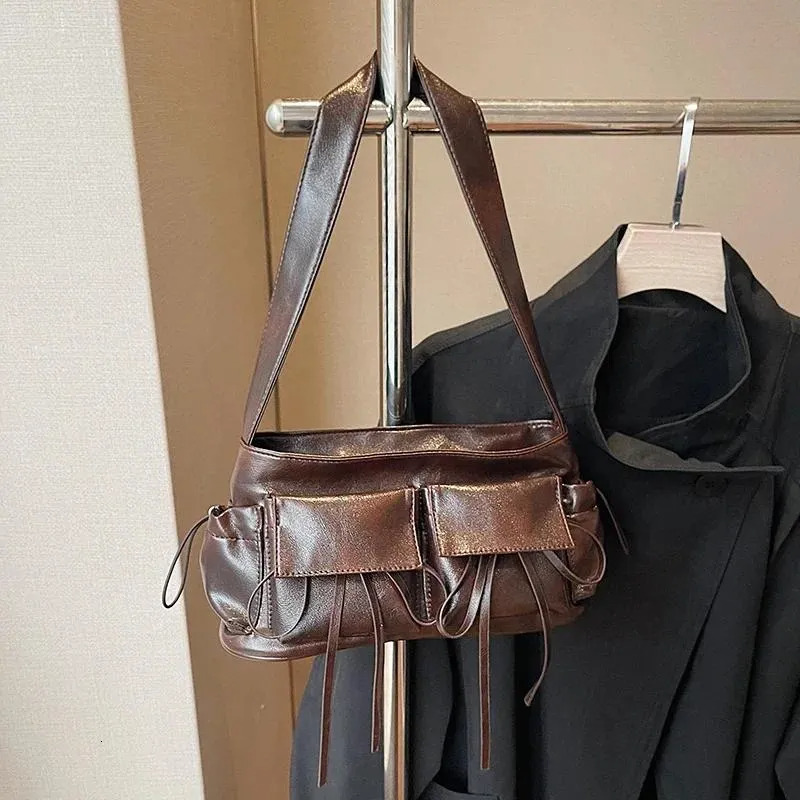 Classic Women's Hobo Style Shoulder Bag - Soft Material, Lightweight for Daily Use, Cell Phone Holder, Perfect Ladies Messenger Side Wallet New F