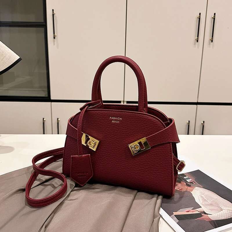 Solid Color Leather Shopper Tote Elegant Crossbody Bag Paris Fashion Inspired Minimalist Women Purse