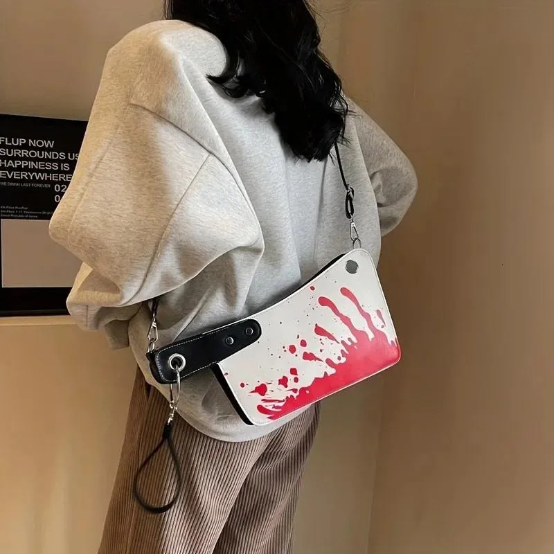 Horror Halloween Handbag: Durable Knife Kitchen Messenger Bag For Ladies New Free Delivery Designer Bag