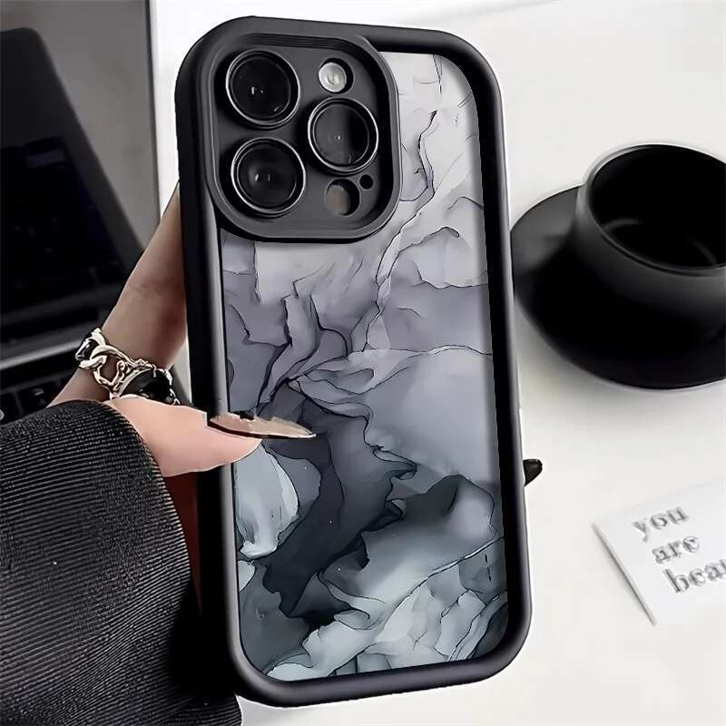 Marble For 16 Case iPhone 13 15 11 12 14 Pro Max XR XS 7 8 Plus SE Shockproof Soft TPU Silicone Phone Cover