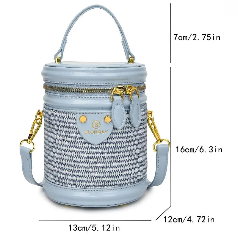 Totes Small Bucket Crossbody Bags For Women Summer Straw Handbag Beach Bag 2025 Designer Handmade Woven Brand Sac A Main New Free Delivery Designer Ba