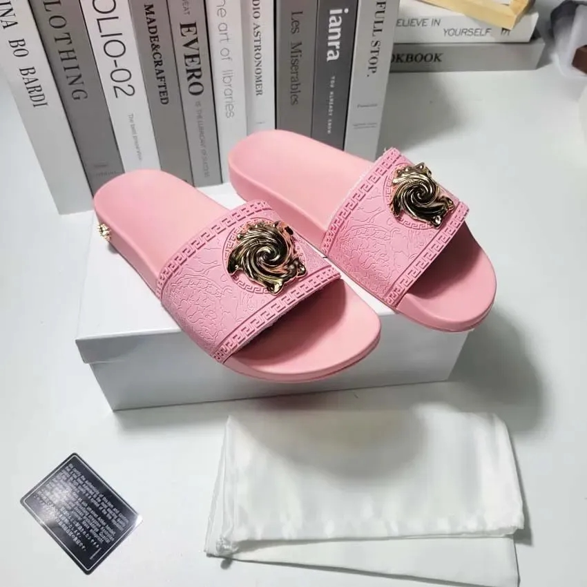 s Designer Slippers New Fashion Classics PALAZZO Sandal Casual Shoe Mu Mens Womens Sanda Sliders Metal Slipper Summer Platform Flat Slide35-46 box 18 d2