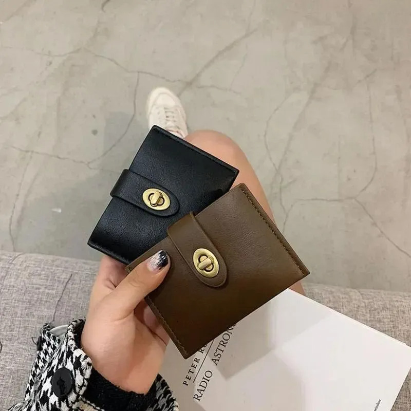 Free Shipping Wallets Women's Short Wallet Black Brown Minimalist Versatile Compact Card Bags Coin Purse Money Designer Bag Luxury Bag Tote Bag
