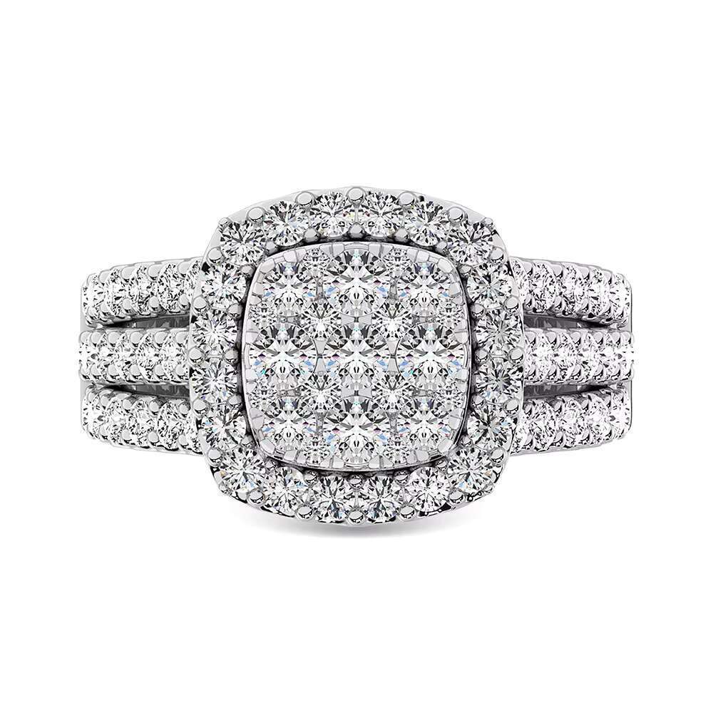 Luxury Engagement Silver High Quality Round Cutting Rubble Ice Cold Women's Ring Boutique Jewelry