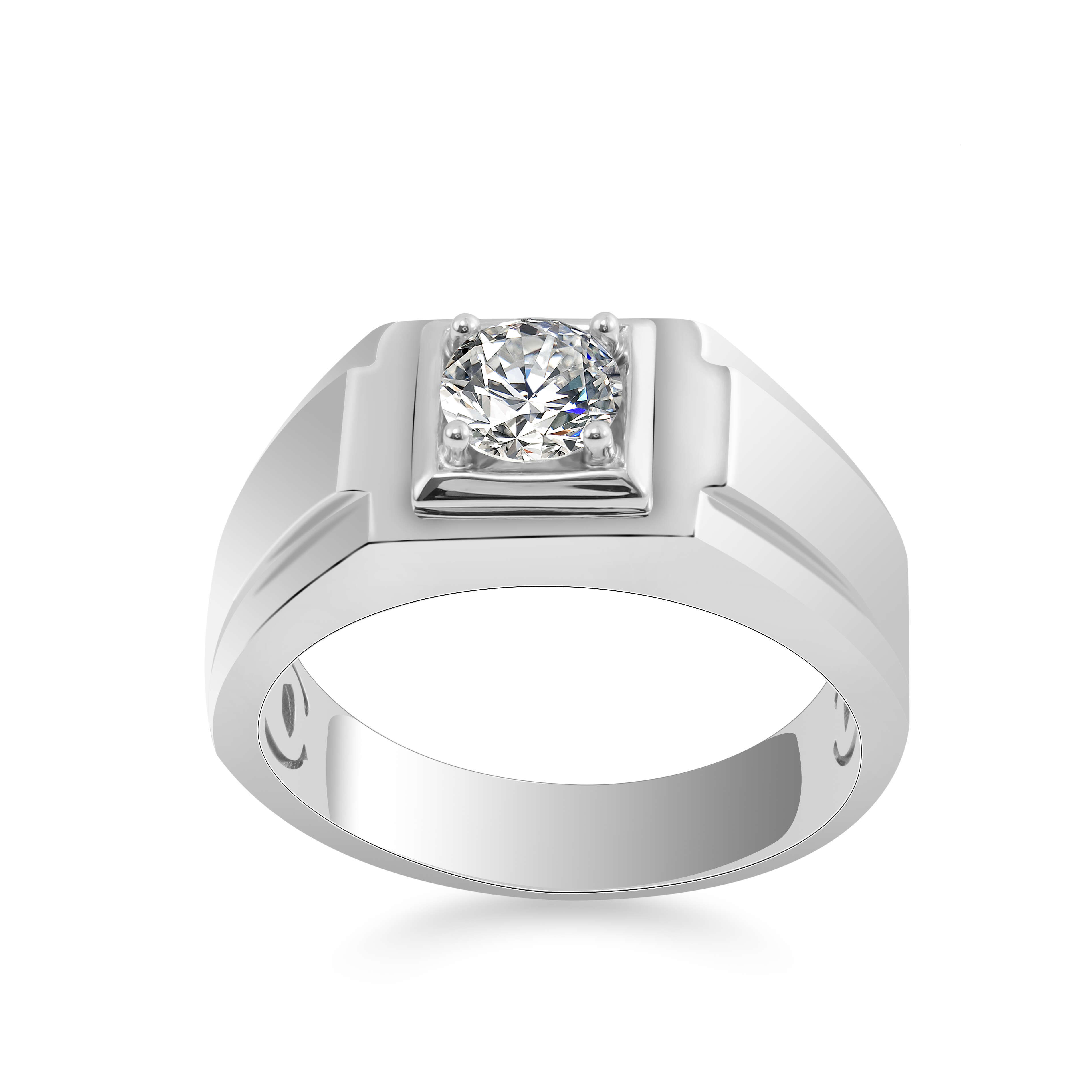 Luxury 925 Sterling Silver 1ct round VVS D Color GRA Moissanite Diamond Rings Wedding Engagement Gift