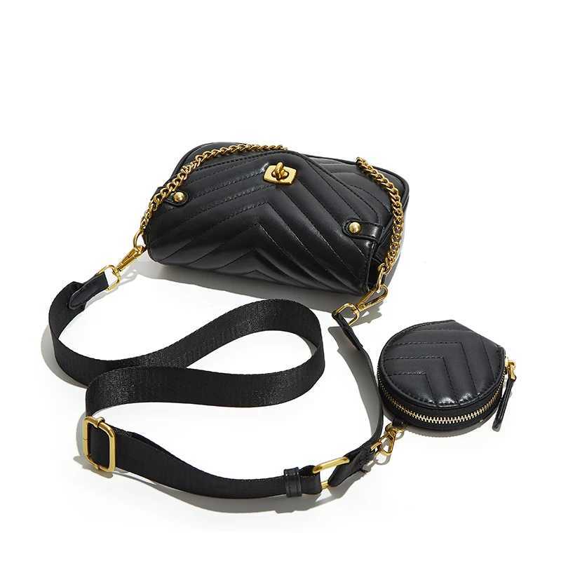 Modern handbag 2024 new handbag 2-piece set detachable shoulder Bag Messenger Bag chain handbag clutch BagW250512
