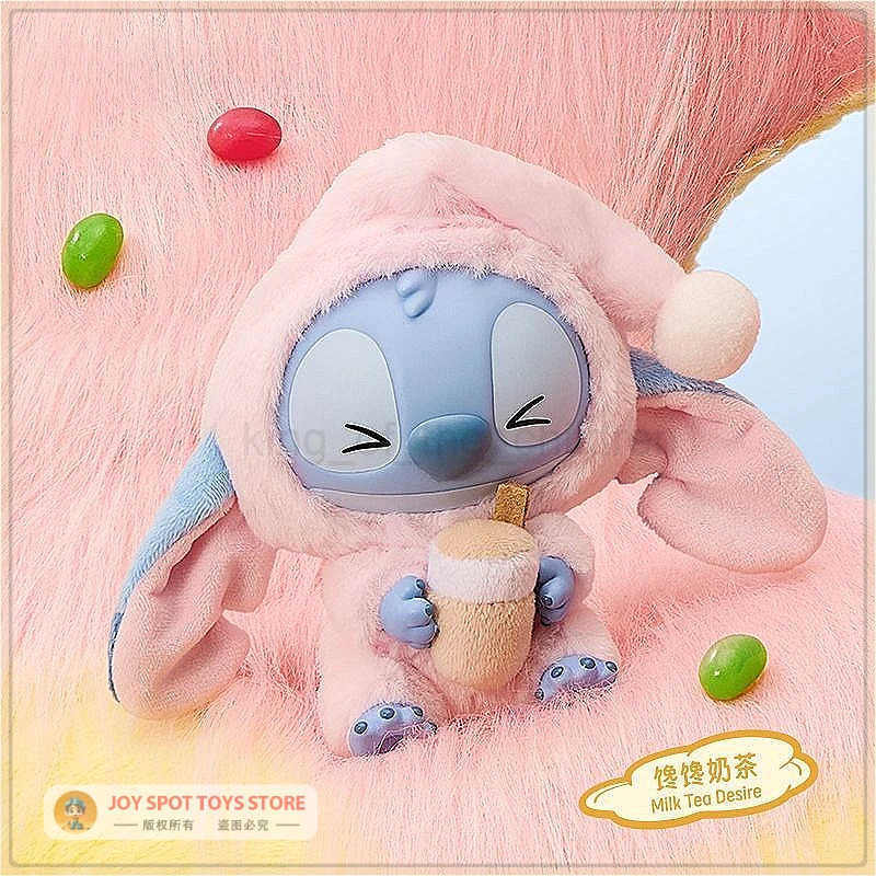 Disney New Stitch Eat Some Thing Before Sleep Series Vinyl Blind Box Bag Pendant Cute Plush Doll Mystery Box Toy Surprise Gifts W250529