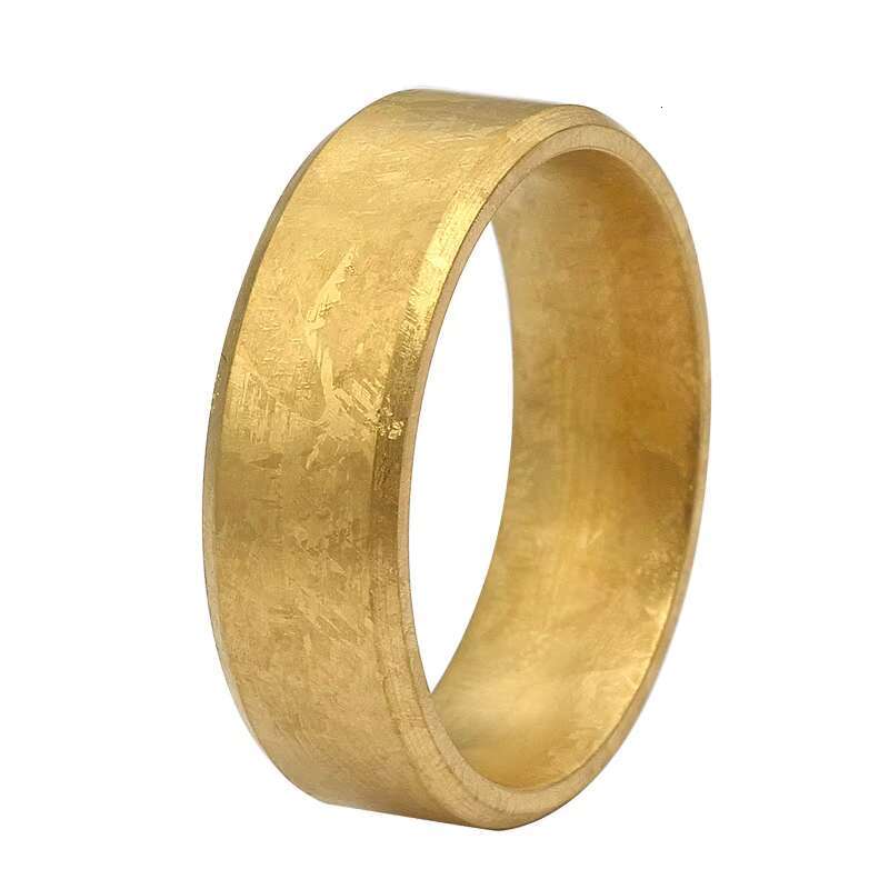 Unique TIZTI Ring Pure Titanium Jewelry Nice Looking Similar Meteorite Pattern Flat Shape 8mm Crystallized Titanium Wedding Band