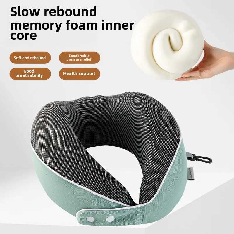 Brand New Neck Soft Care U-shaped Bluetooth Music Pillow Air Flight Multifunctional Travel Memory Foam PillowW250512