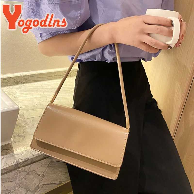 New Simple Shoulder Bag For Women PU Leather Armpit Bag Solid Color Lady Handbag Casual Girls Small Square Bag bagXJ250512