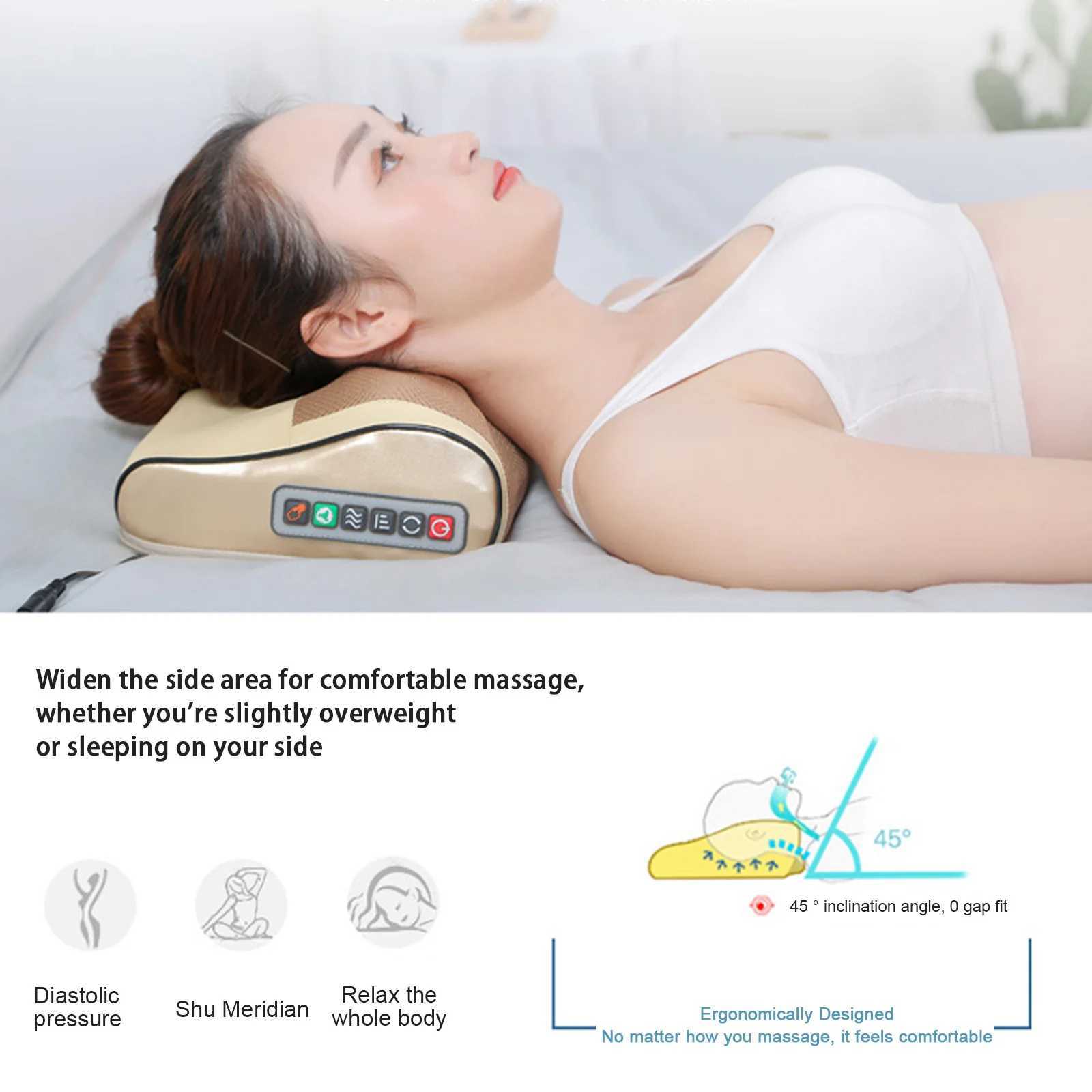 2024 Electric Neck Massager Pillow Multifunctional Massage Pillow Device Neck Health Massager Relaxation Pillow MassagerW250512