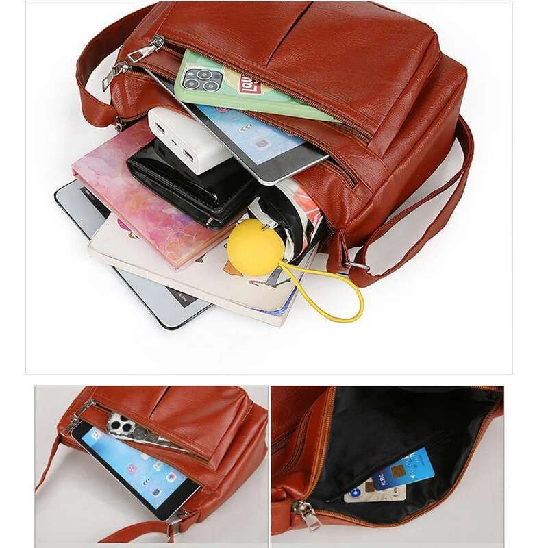New Women's Trend Korean Shoulder Bags Designer Brand Ladies Handbags Soft Leather Fashion Versatile Crossbody Bag