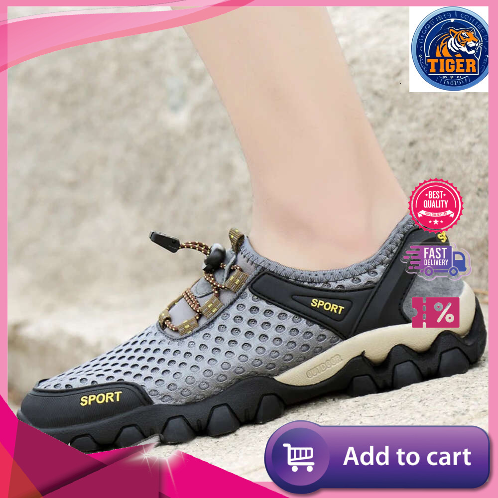 Ddmytiger Walking Summer Casual Fashion Breathable Mesh Non Slip Hiking Shoes Tennis Sneaker For Men Climbing Trekking Outdoor Shoes