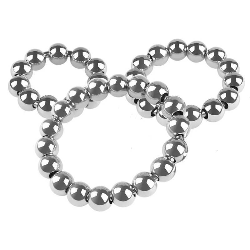 Stainless Steel Small Large Metal Penis Lock Cock Ring Set Delay Ejaculation Ball Erection Cock Ring Slave Male Sex Toy Man W250512