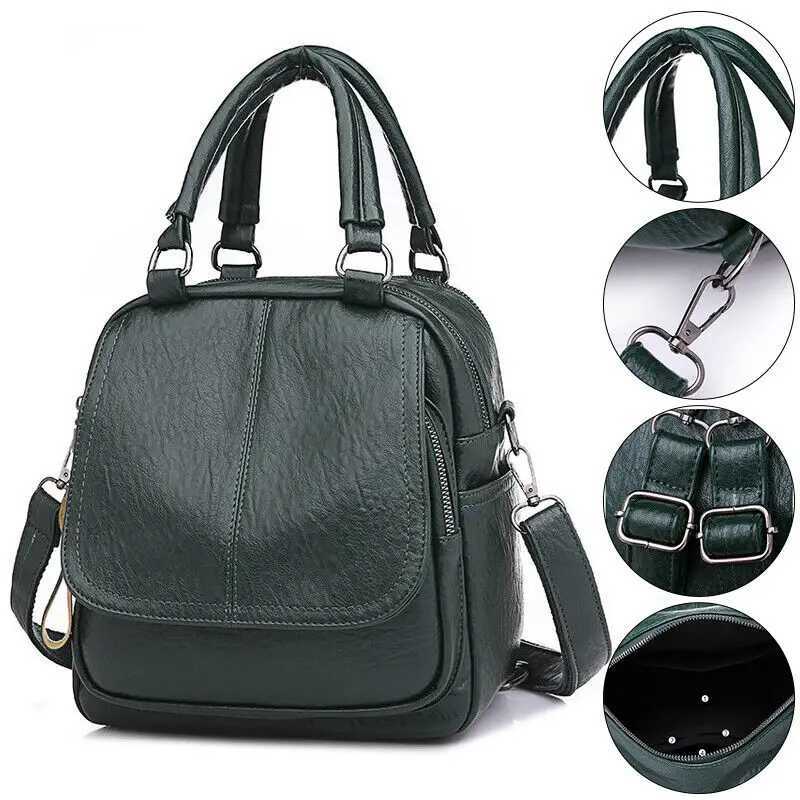 High Capacity Travel Backpack School Bags Ladies Fashion Designer Anti-Theft Pu Leather Handbag Rucksack Backpack Shoulder Bag Z250512