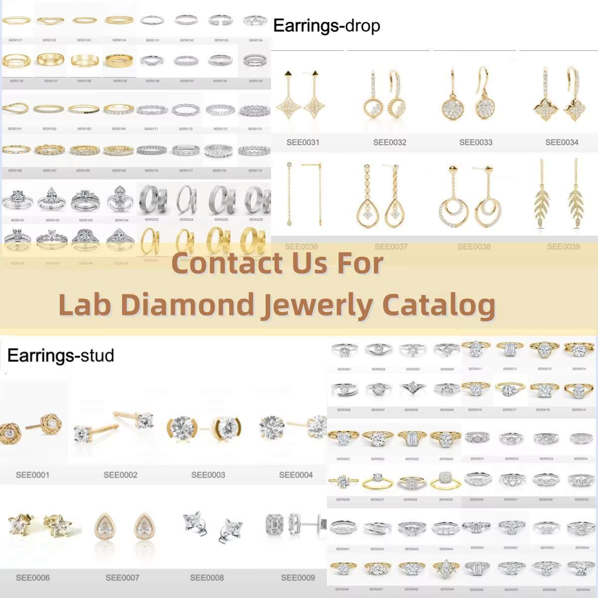 Igi Gia Certified HPHT CVD Vvs Lab Grown Created Diamond 14k 18k Solid Gold Earrings Studs Six Prong Screw Back Stud 1 2 3 Ct
