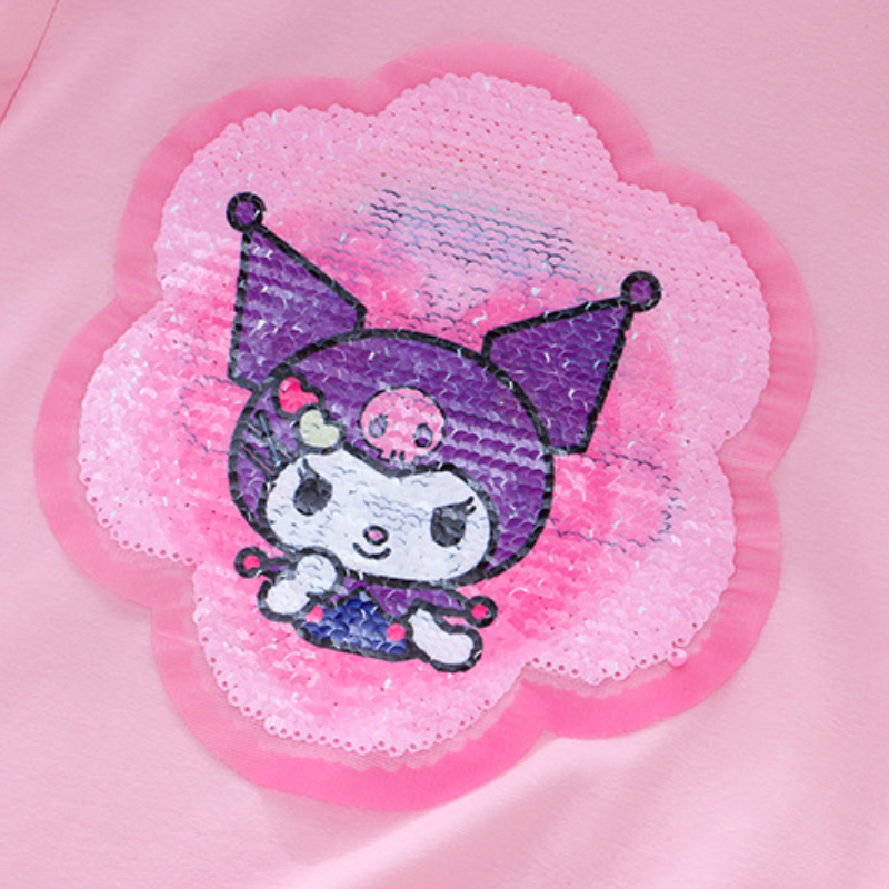 DISNEY Frozen Princess Elsa kids designer clothes Girls' T-shirt children's summer short-sleeved color-changing sequin T-shirt Kuromi.