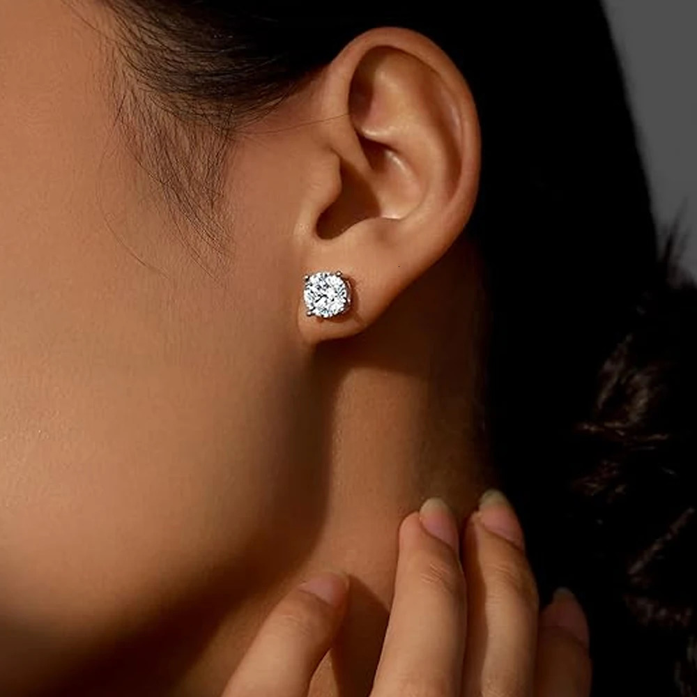 KNOBSPIN 2.0ct Earrings for Women Lab Grown Diamond Ear Studs 925 Sterling Silver Fine Jewelry Gift 250512