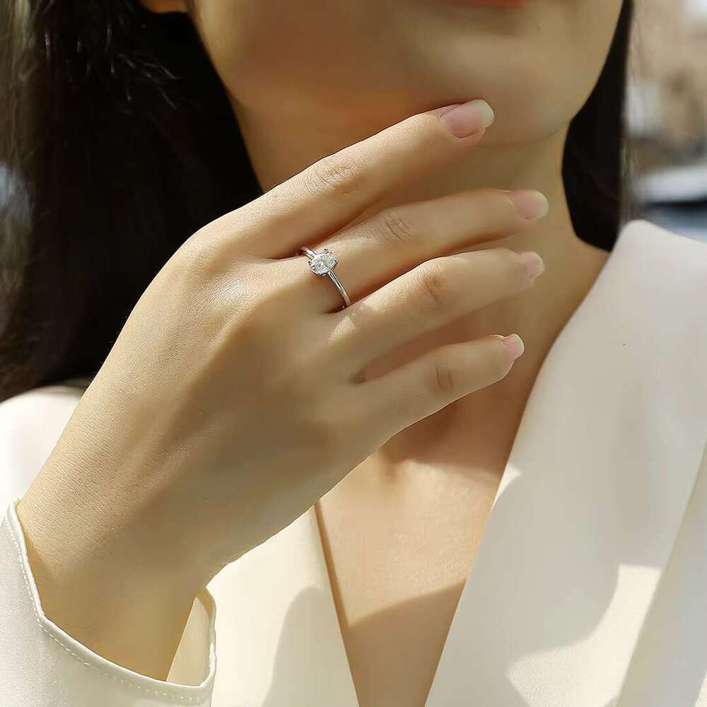 Elegant Card Rubble Oval Cutting Ring - Pointed Set Made of Pure Silver, Sizes 5-9, USA, Eternal Beauty