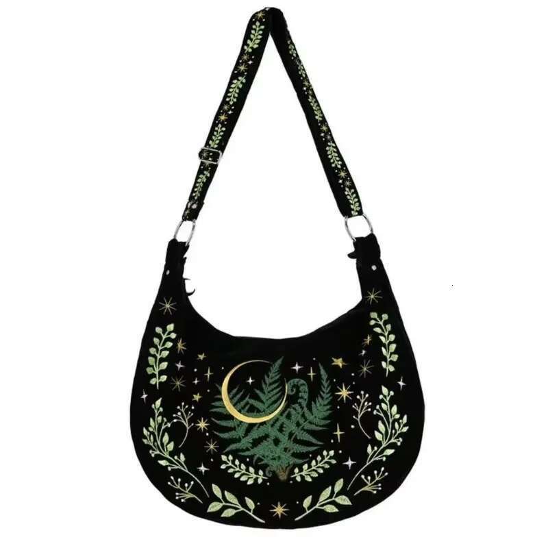 Women's Shoulder High Quality Gothic Embroidery Famous Brands Designer Crossbody Bag Large Capacity Exquisite Female Bags