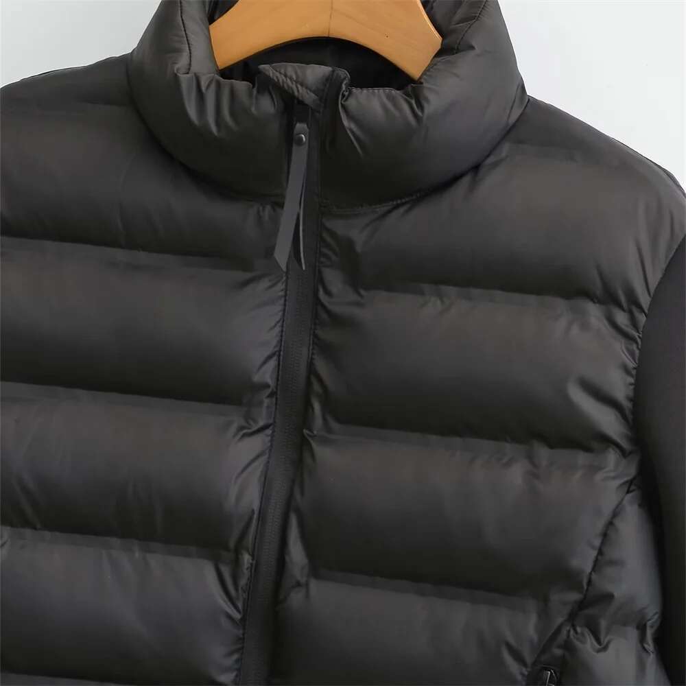 2024 Autumn Winter New Women's Clothing European And American Style Fashionable Versatile Splicing Short Cotton Jacket