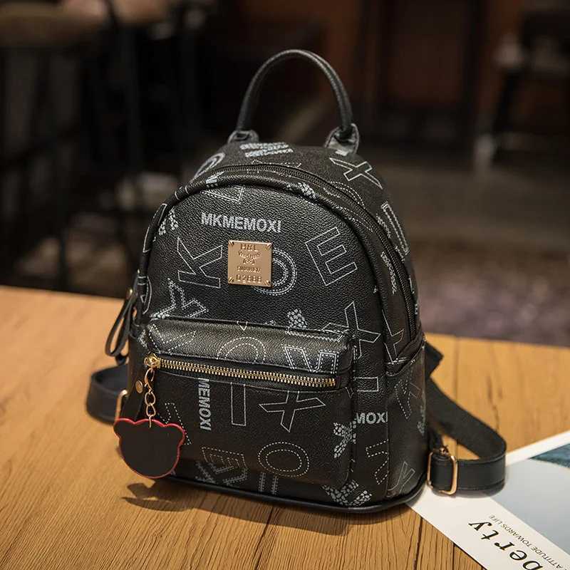 Backpack Purse PU Leather Adjustable Strap Mini Backpack for Women Multi Pockets Rucksack School Bag for Travel Shopping Z250512-1