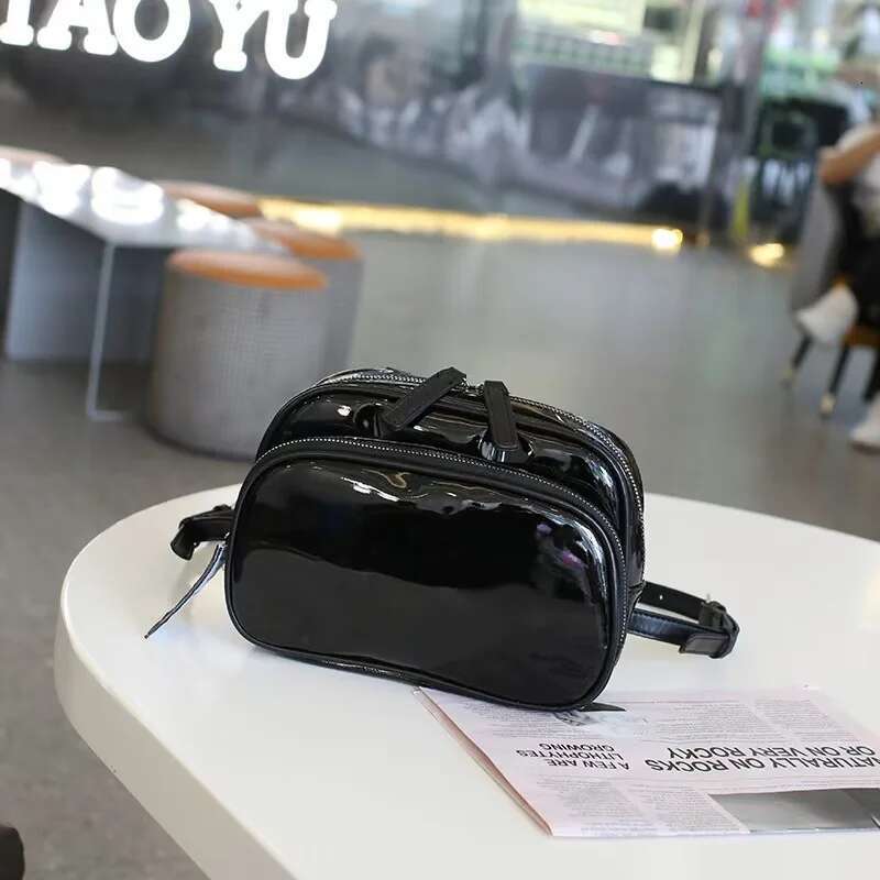 2024 College PVC Patent Leather Outdoor Girls Backpack Bag