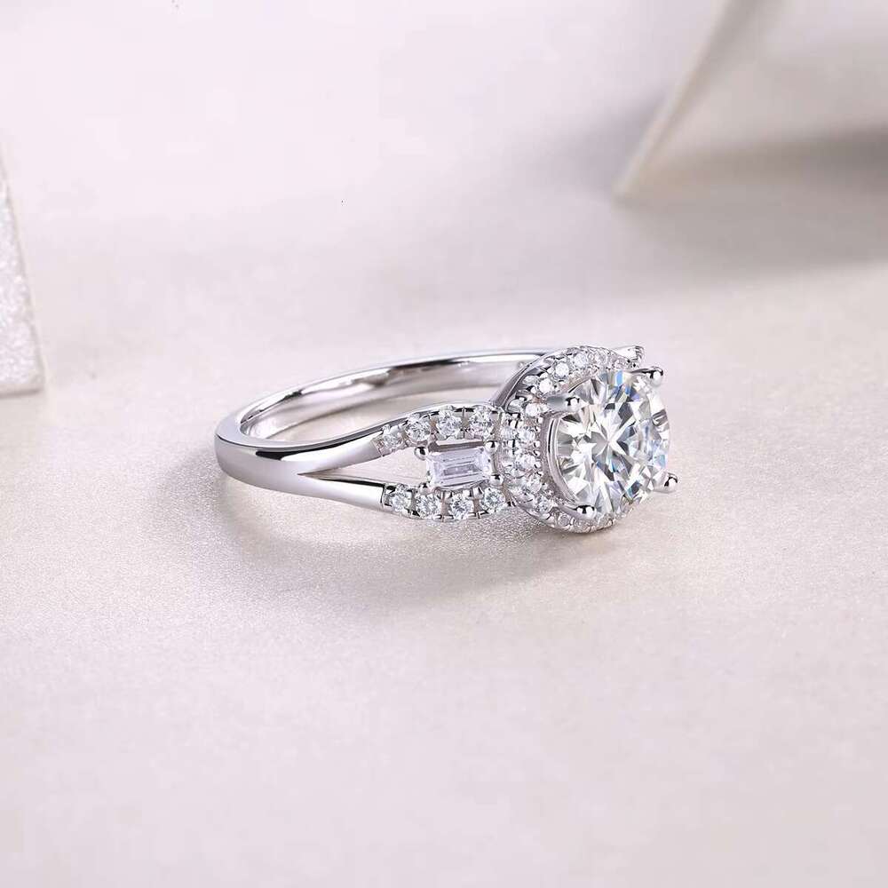 Elegant pyroxene cathedral three stone halo sterling silver women's ring (sizes 5-9, USA)