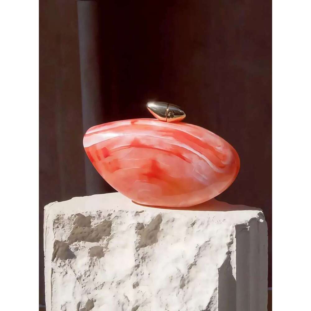 New Stone-Textured Imitation Irregular Women Handbag Fashion Evening Bag Wedding Party Clutch Purse Shoulder Crossbody