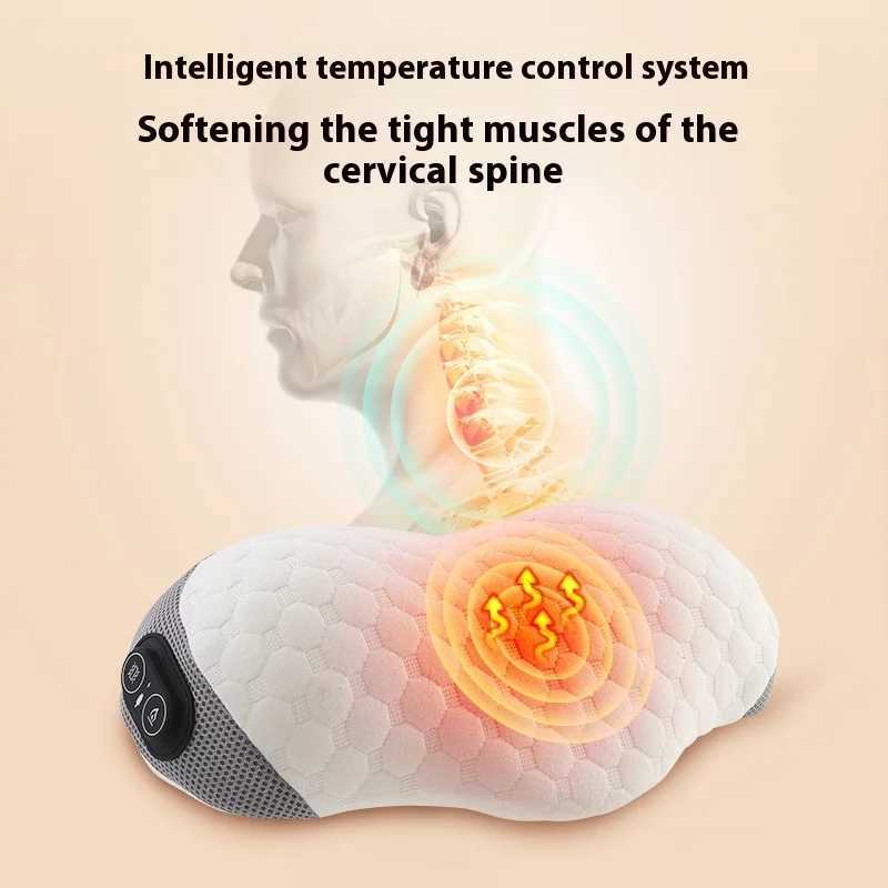 Multi-Purpose Traction Cervical Memory Pillow Smart Electric Temperature Control Massager Shoulder Neck Vibration Massage PillowW250512