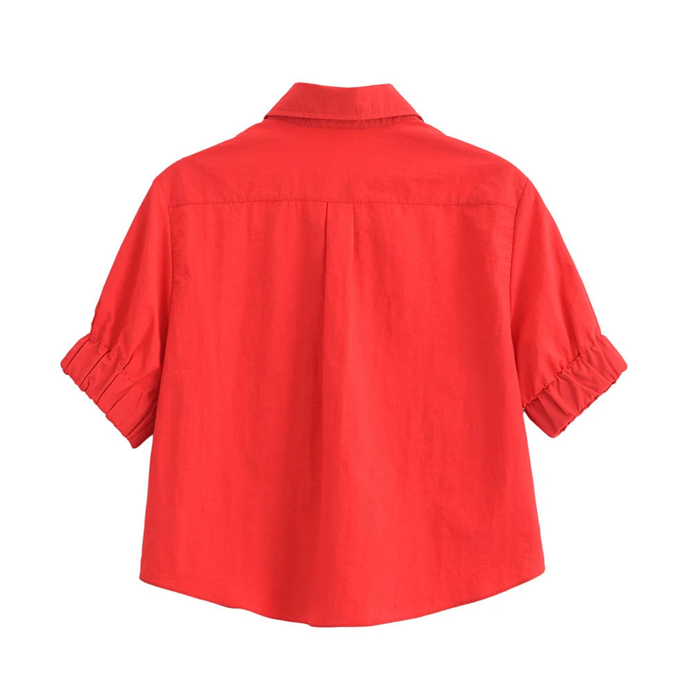 UNIZERA2024 Summer Casual Womens Solid Color Collar Short Sleeve Midi Ski Set 250430Z