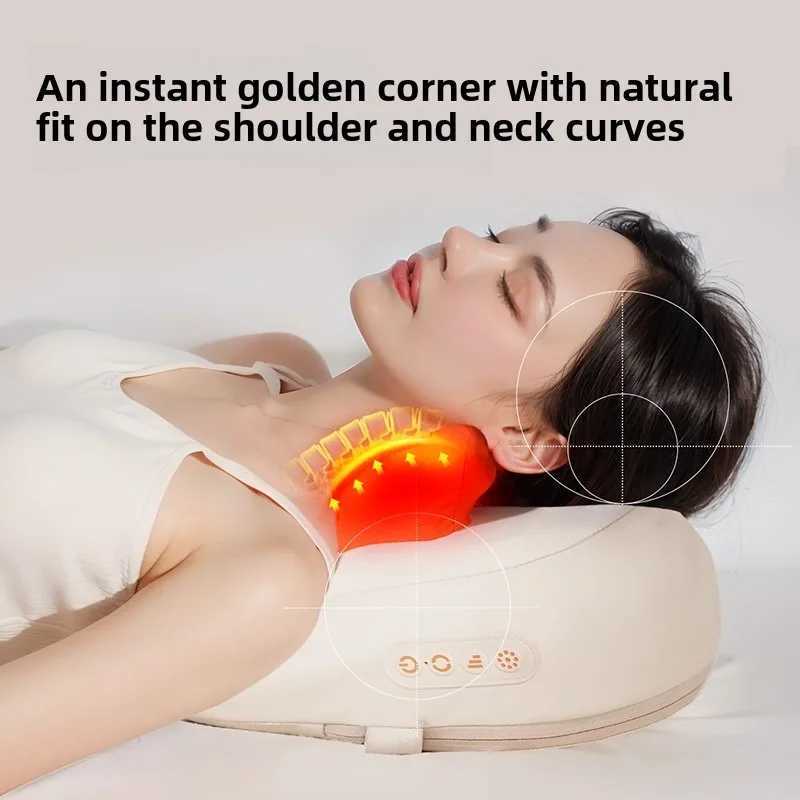 Trapezius Electric Massage Pillow For Neck and Shoulder Wireless Car And Home Massager Heat Waist Leg Cervical Shiatsu KneadingW250512