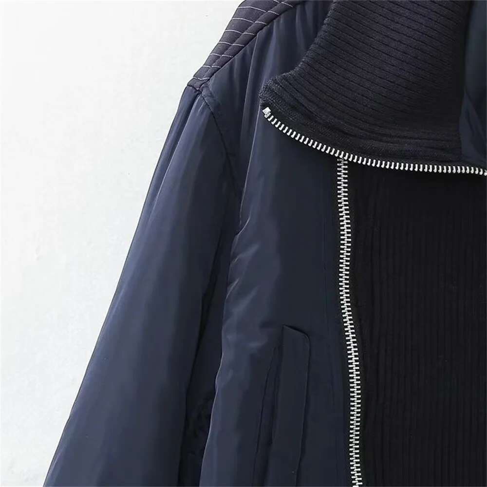 UNIZERA Autumn/Winter Product Women's New Fashion Casual Versatile Zipper Decoration Panel Pilot Jacket Coat
