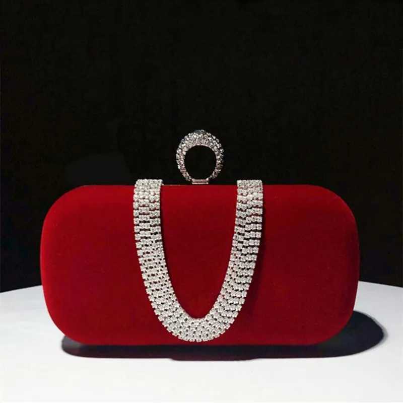 Luxury Women Evening Bags Diamond Luxury Clutch Bag Party Diamonds Lady Black Red Chain Shoulder Bag Handbags for PurseW250512