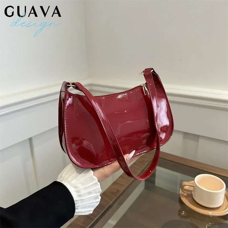 Retro Solid Color PU Leather Shoulder Underarm Bag Women's Fashion Handbags Casual Purses And Handbag Ladies Hand Bags