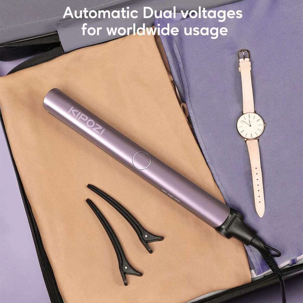 KIPOZI Flat Iron 2 In 1 Instant Heating Professional Beauty Tool Adjustable Temperature Hair Striaghtener With Digital Display