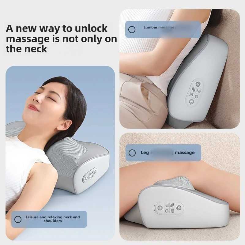 XINDU Neck Hip Massage Pillow Cervical Massager Waist Back Shoulder Shiatsu Kneaded Multifunctional Hot Compress Relaxation GiftW250512
