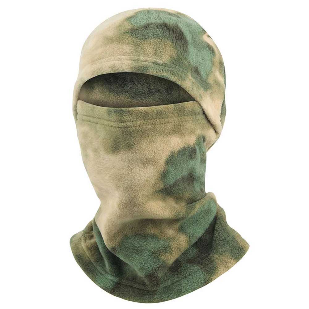 Tactical Winter Hat Polar Coral Fleece Balaclava Men Camouflage Face Ski Mask Warmer Beanies Thermal Sports Scarf CapsW250512