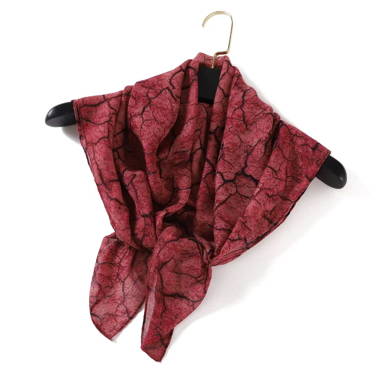 t693 marble pattern printed scarf Bali yarn cotton and linen square scarf travel sunscreen shawl air-conditioned room decorative scarf versatile